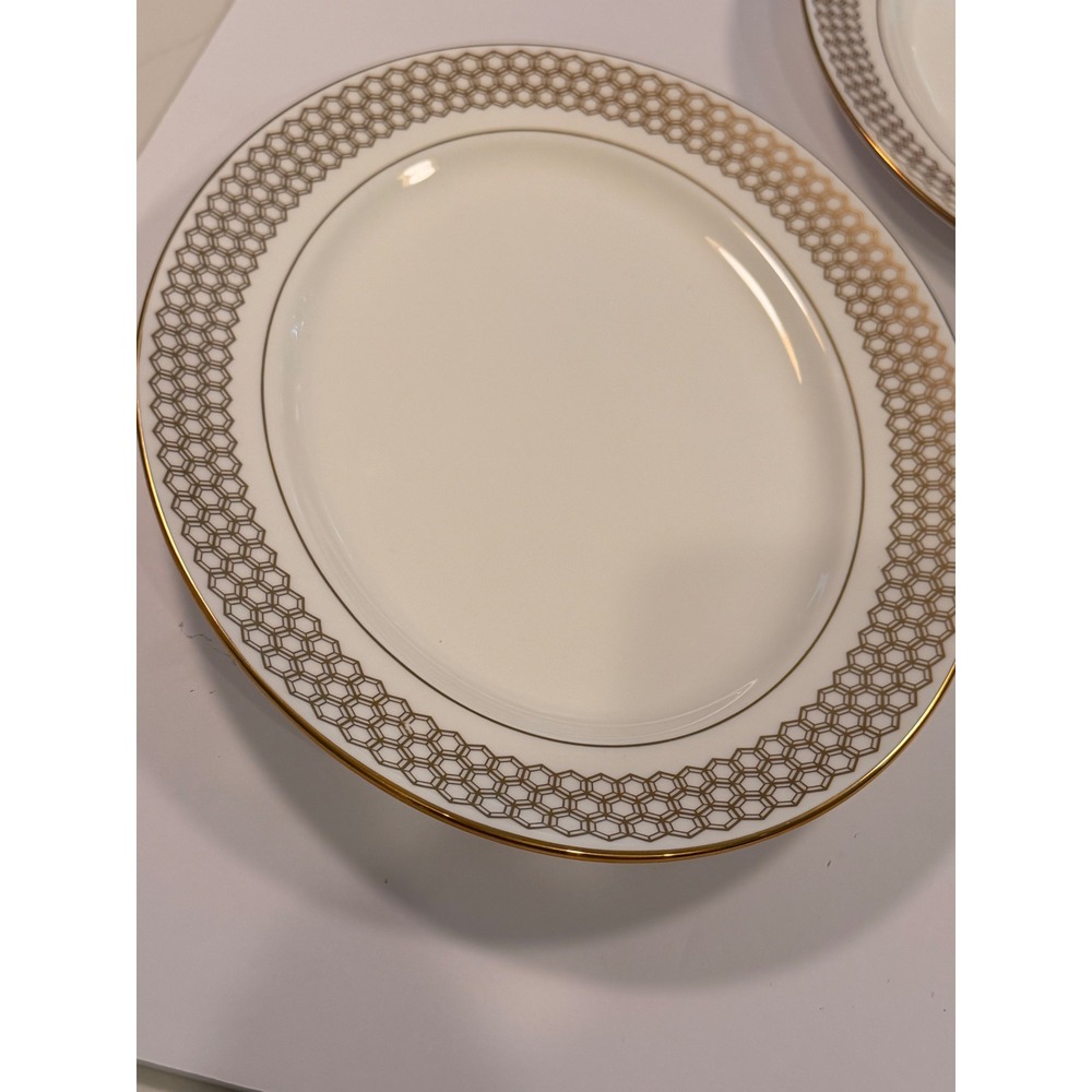 Lenox Prism Gold 13" Oval Serving Platter NOS Original Sticker USA Made
